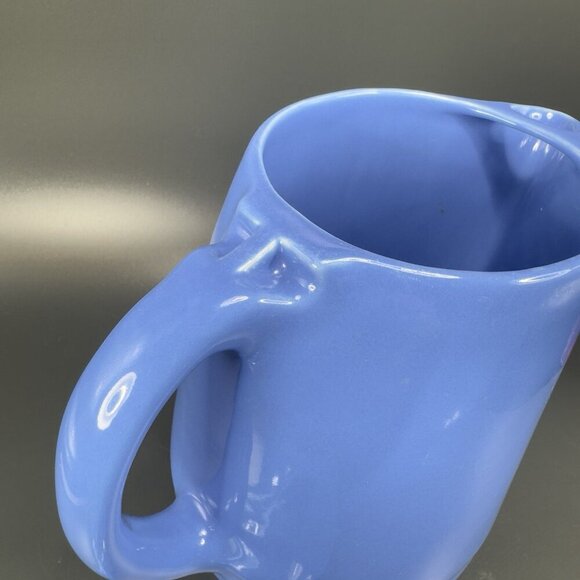 Vintage 1930s Universal Potteries Tip Top Jug Refrigerator Pitcher Lid Blue VTG - Picture 10 of 16